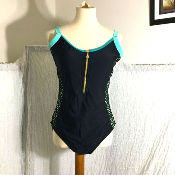 Swimsuits For All Black Ond Piece Swimsuit Size 14 - Picture 2 of 9